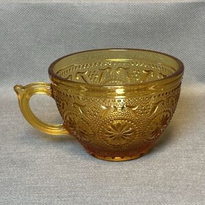 Vntg Brockway Glass Co. Amber Tea/Coffee Cup Concord Pattern  Replacement Mug